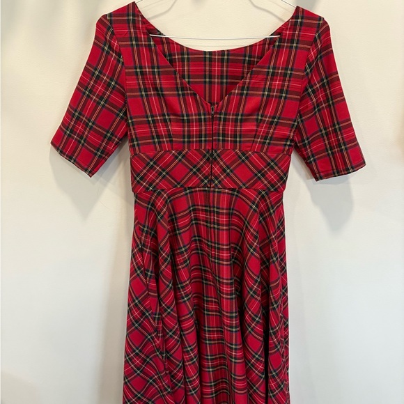 Plaid Red Holiday Dress - Picture 5 of 8